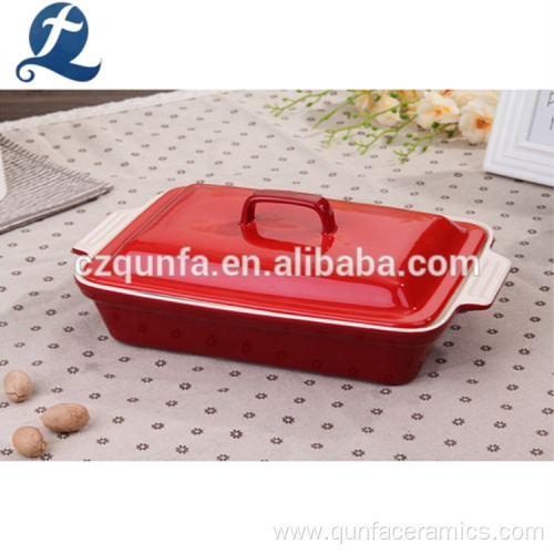 Custom Bake Tray With Ceramic Lid And Handle